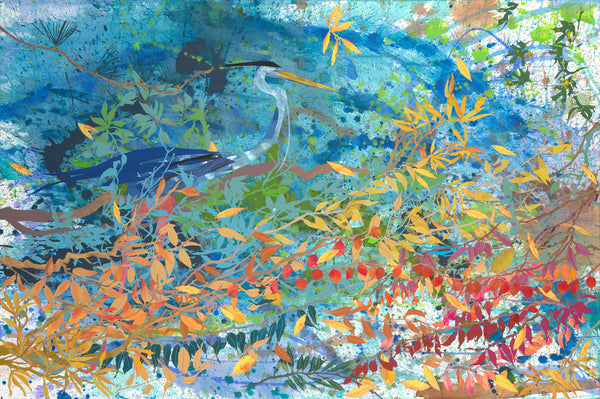 Walking in the Creek Note Cards