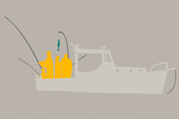 Fishing in the Fog Note Cards