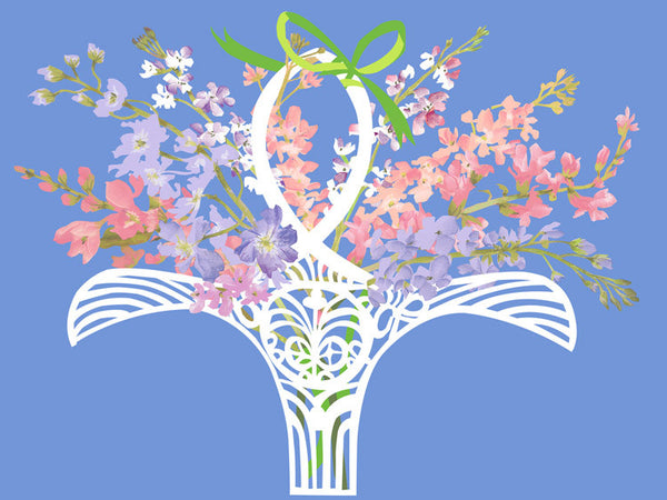 May Basket with Delphinium