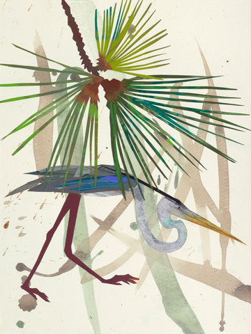 Conifer and Heron