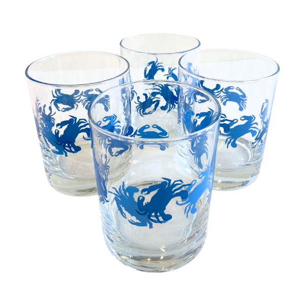 Crab Glasses - Blue Crabs