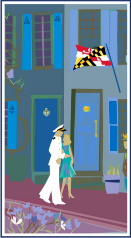Strolling in Annapolis (Blue)