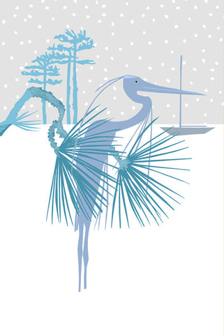 Christmas Card - Winter Heron