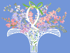 May Basket with Delphinium